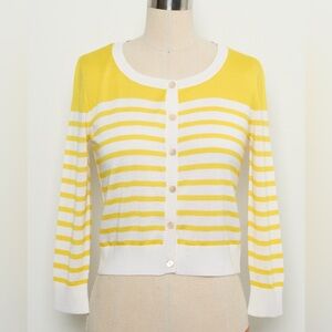 Three-Quarter Sleeve Open-Front Cropped Cardigan 100% Cashmere[NEW]